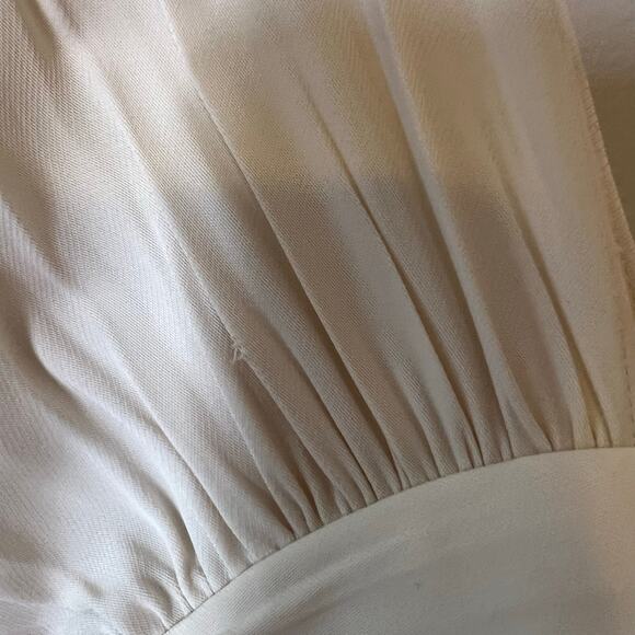 Self-Portrait Stretch Crepe Midi Dress Ivory Size 6 - Picture 12 of 16